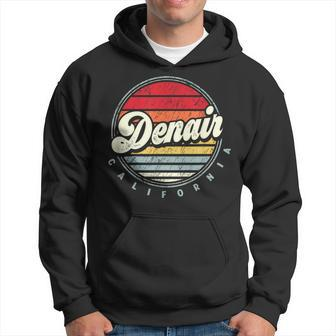 Retro Denair Home State Cool 70S Style Sunset Hoodie | Mazezy