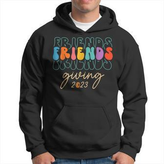Retro Friends Giving 2023 Thanksgiving Friendsgiving Hoodie - Seseable