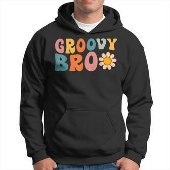 Retro Groovy Bro Matching Family 1St Birthday Party Hoodie | Mazezy