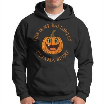 Retro Halloween Pajama Happy Jack O Lantern Pumpkin Hoodie | Mazezy