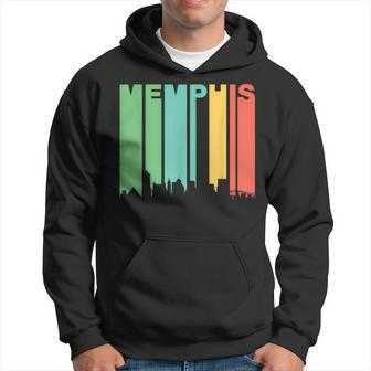 Retro Memphis Tennessee Cityscape Downtown Skyline Hoodie | Mazezy