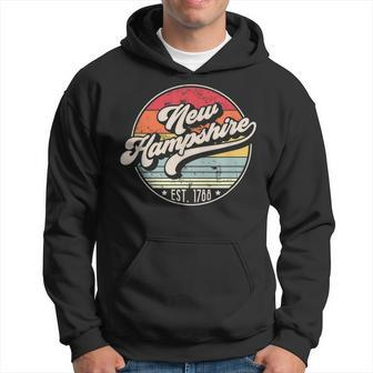 Retro New Hampshire Home State Nh Cool 70S Style Sunset Gift For Women Hoodie - Thegiftio UK