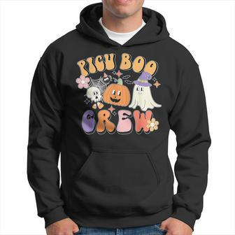 Retro Picu Boo Crew Ghost Pumpkin Halloween Costume Nursing Hoodie | Mazezy