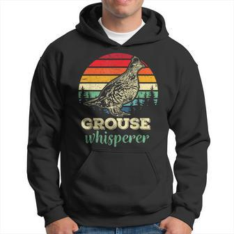 Retro Ruffed Grouse Whisperer Bird Hunting Birding Hoodie | Mazezy