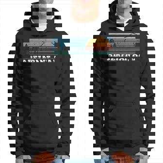 Retro Sunset Stripes Abernant Alabama Hoodie | Mazezy