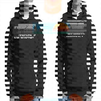 Retro Sunset Stripes Ames Heights West Virginia Hoodie | Mazezy