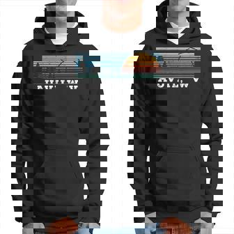 Retro Sunset Stripes Auvil West Virginia Hoodie | Mazezy