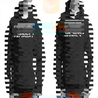 Retro Sunset Stripes East Orosi California Hoodie | Mazezy