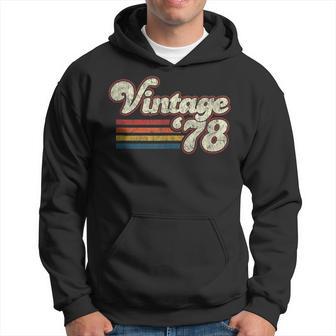 Retro Vintage 1978 44 Birthday Gift For Women Hoodie - Thegiftio UK