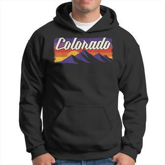 Retro Vintage Mountains Colorado Hoodie - Seseable