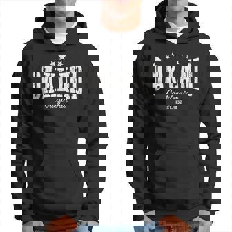 Retro Vintage Oakland Ca Home City Pride Distressed Hoodie | Mazezy