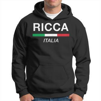 Ricca Italian Name Italy Flag Italia Family Surname Hoodie | Mazezy