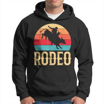 Rodeo Bull Riding Country Cowboy Western Vintage Retro Gifts Hoodie | Mazezy