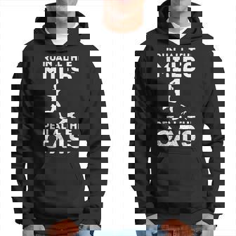 Run All The Miles Pet All The Cats Funny Kitten Lover Pride Hoodie | Mazezy