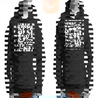 Running On Low Tire Pressure And Five Miles Till Empty Funny Running Funny Gifts Hoodie | Mazezy