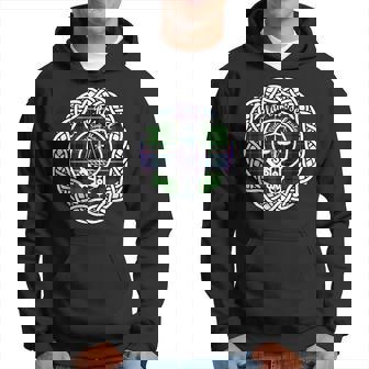 Russell Surname Last Name Scottish Clan Tartan Badge Crest Funny Last Name Designs Funny Gifts Hoodie | Mazezy