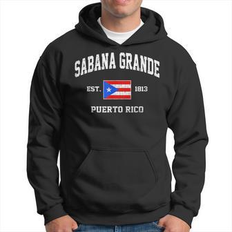 Sabana Grande Puerto Rico Vintage Boricua Flag Athletic Styl Hoodie - Thegiftio UK