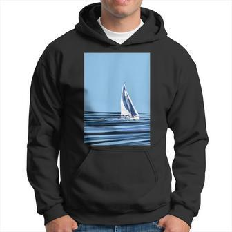 Sailboat With Background Hoodie | Mazezy