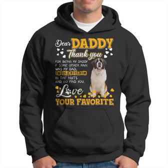 Saint Bernard Dog Dear Daddy Thank You For Being My Daddy 1 Hoodie - Monsterry