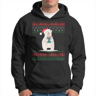 Santa Polar Bear Ugly Christmas Sweater Family Matching Hoodie | Mazezy