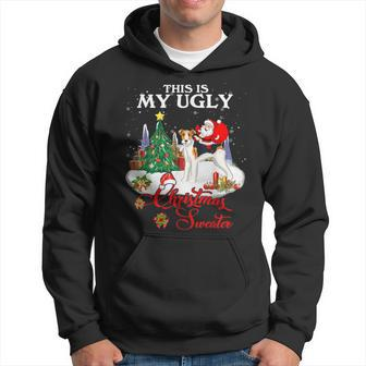 Santa Riding Fox Terrier This Is My Ugly Christmas Sweater Hoodie - Monsterry