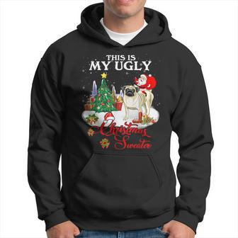Santa Riding Pug This Is My Ugly Christmas Sweater Hoodie - Monsterry AU