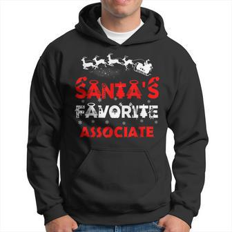 Santas Favorite Associate Funny Job Xmas Gifts Hoodie | Mazezy