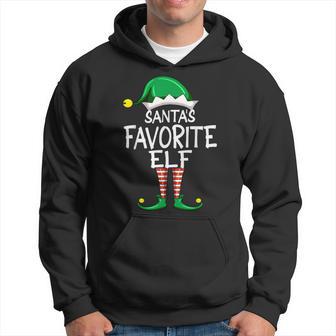 Santa's Favorite Elf Christmas Pajama Santa Claus Hoodie - Thegiftio UK