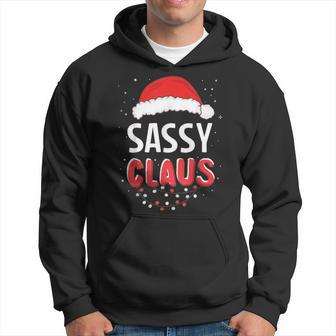 Sassy Santa Claus Christmas Matching Costume Hoodie - Seseable