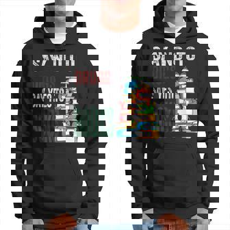 Say No To Drugs Say Yes To Books Anti Drug Red Ribbon Week Hoodie - Thegiftio