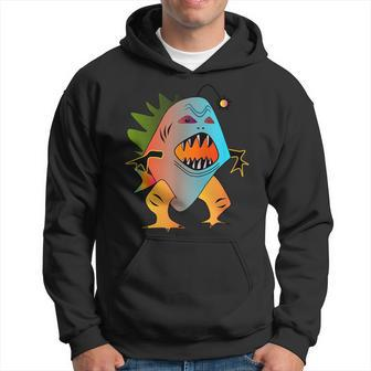 Scary Colorful Fish Sea Monster Creature Graphic Hoodie | Mazezy
