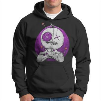 Scary Funny Graphic Voodoo Doll Teddy-Bear Halloween Gothic Hoodie | Mazezy