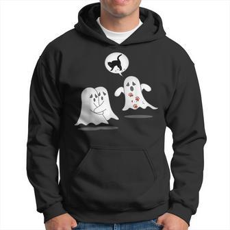 Scary Ghost Story Halloween Kitty Cat Footprints Hoodie | Mazezy