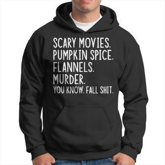Scary Movies And Pumpkin Spice Fun Halloween Witches Graphic Hoodie | Mazezy