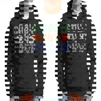 Schools Out Forever Retro Last Day Of School Hoodie | Mazezy