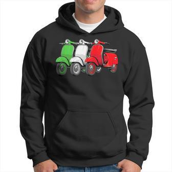 Scooter Bike Motorbike Scoot Italy Flag Moped Scooter Hoodie | Mazezy