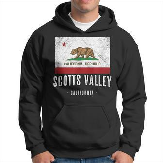 Scotts Valley California Cali City Souvenir Ca Flag Hoodie | Mazezy