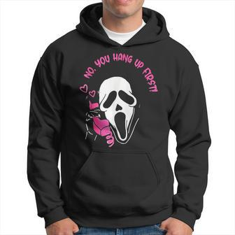 Scream Ghost Calling Funny No You Hang Up Halloween Halloween Funny Gifts Hoodie | Mazezy