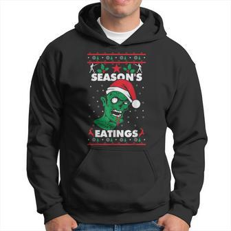 Season's Eatings Ugly Christmas Zombie Hoodie | Mazezy
