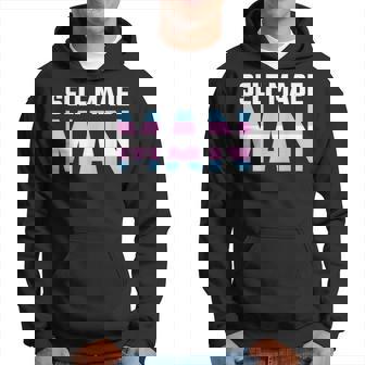 Self Made Man Transman Lgbt Trans Pride Flag Gift T Hoodie | Mazezy