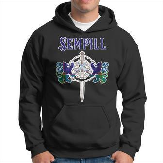 Sempill Scottish Clan Family Name Tartan Lion Sword Gifts For Lion Lovers Funny Gifts Hoodie | Mazezy