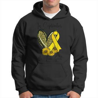 In September We Wear Gold Childhood Cancer Awareness Ribbon Hoodie | Mazezy