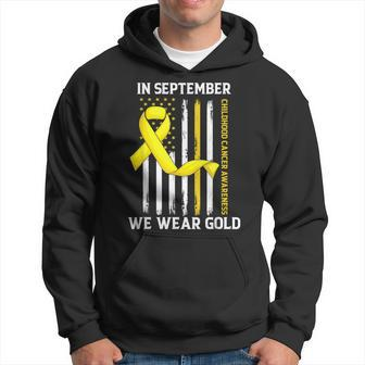 In September We Wear Gold Yellow Childhood Cancer Awareness Hoodie - Monsterry UK