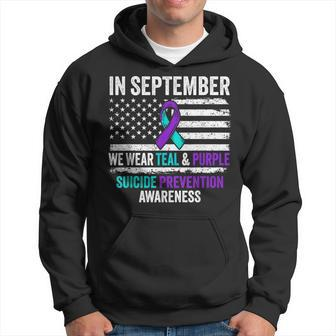 In September Wear Teal Purple Suicide Prevention Awareness Hoodie | Mazezy