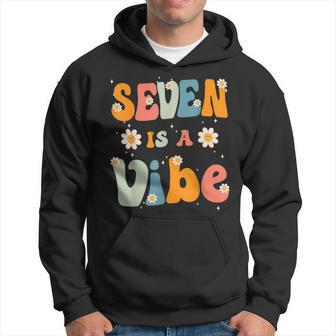 Seven Is A Vibe 7Th Birthday Party 7 Seven Year Old Kids Hoodie - Seseable