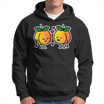 Sexting Peach Sex Dirty Lesbian Couple Lgbt Funny Gay Pride Hoodie | Mazezy