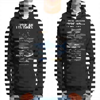 Shark Lover Types Of Sharks Kinds Of Sharks Shark Hoodie - Monsterry