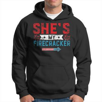 Shes My Firecracker His And Hers 4Th July Matching Couples Hoodie | Mazezy