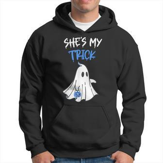 She's My Trick Halloween Costume Adult Matching Couple Lover Hoodie - Monsterry