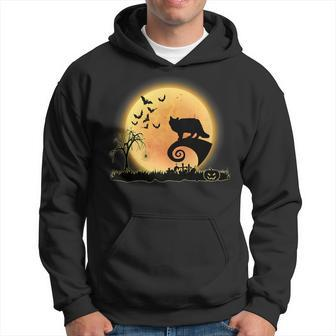 Siberian Cat Scary And Moon Funny Kitty Halloween Costume Hoodie | Mazezy
